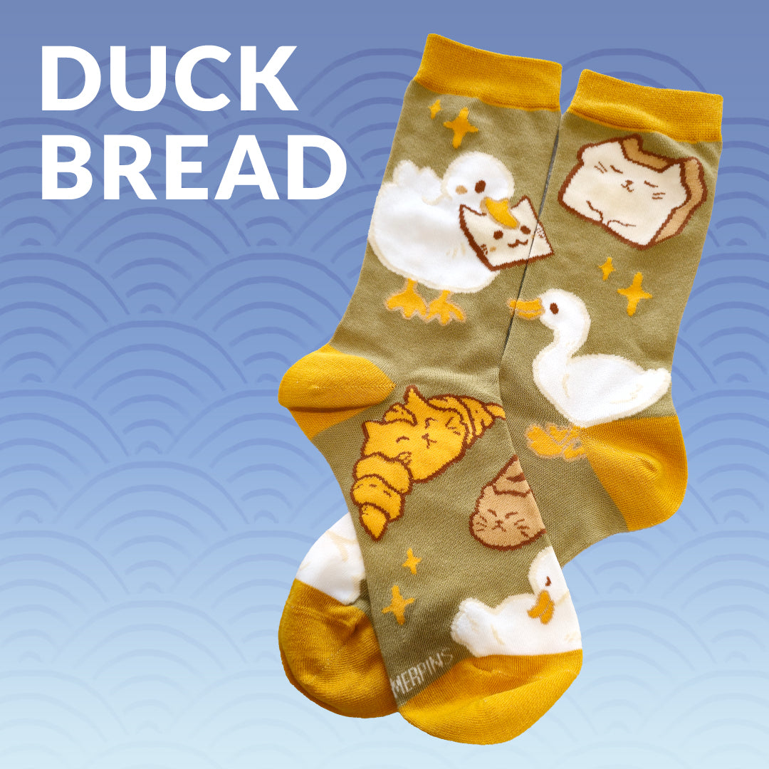 katzenjammerpins-socks-duck-bread-socken-duck-bread-baumwolle image 1