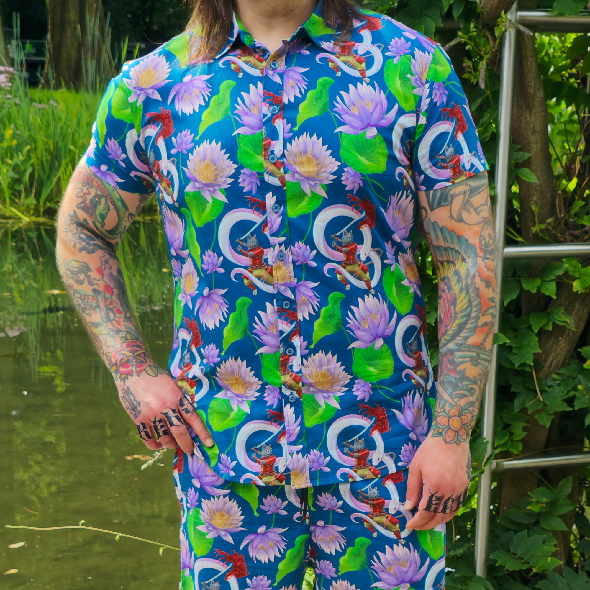 katzenjammerpins-lotus-samurai-shorts-m-baumwolle-sommer image 4