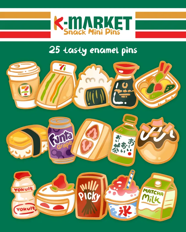 kabujiro-konbini-snacks-mini-pins-emaille-pin-tamago image 1