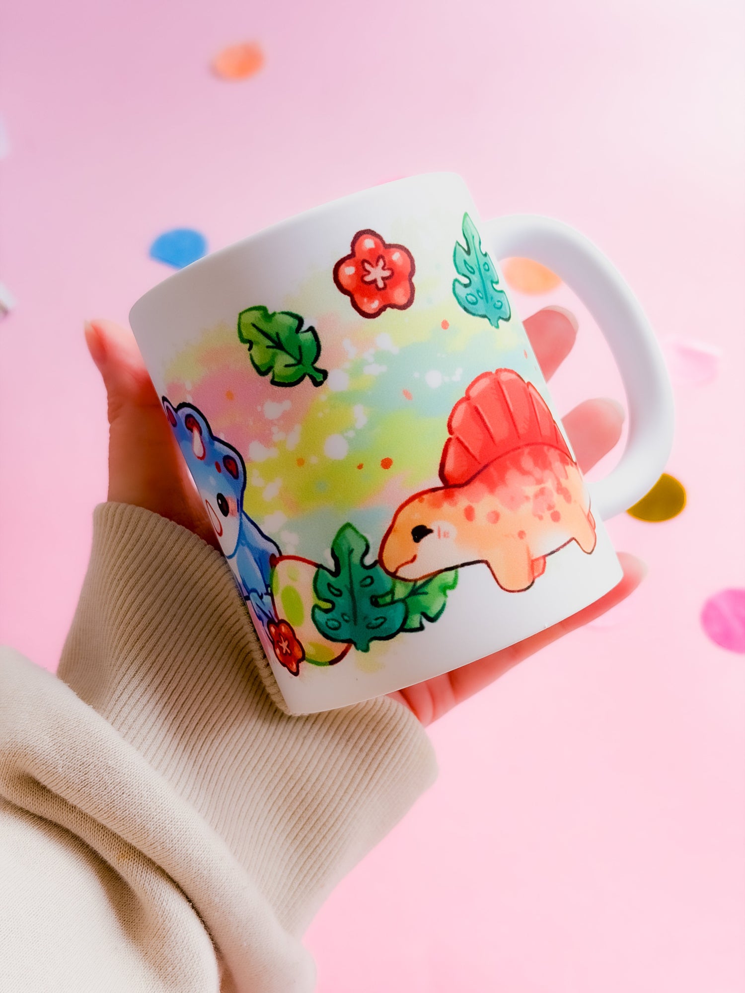 miamouz-dinosaurs-tasse-330-ml-gr-n-blau-matt-kawaii image 3