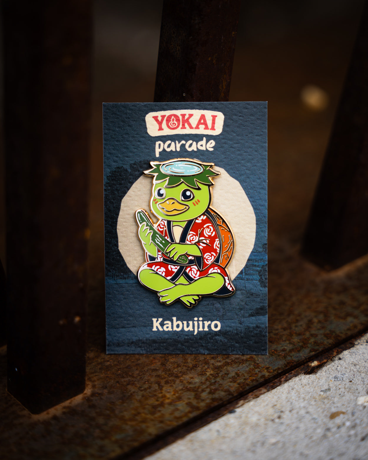 kabujiro-kappa-yokai-parade-enamel-pin-34x50mm image 1