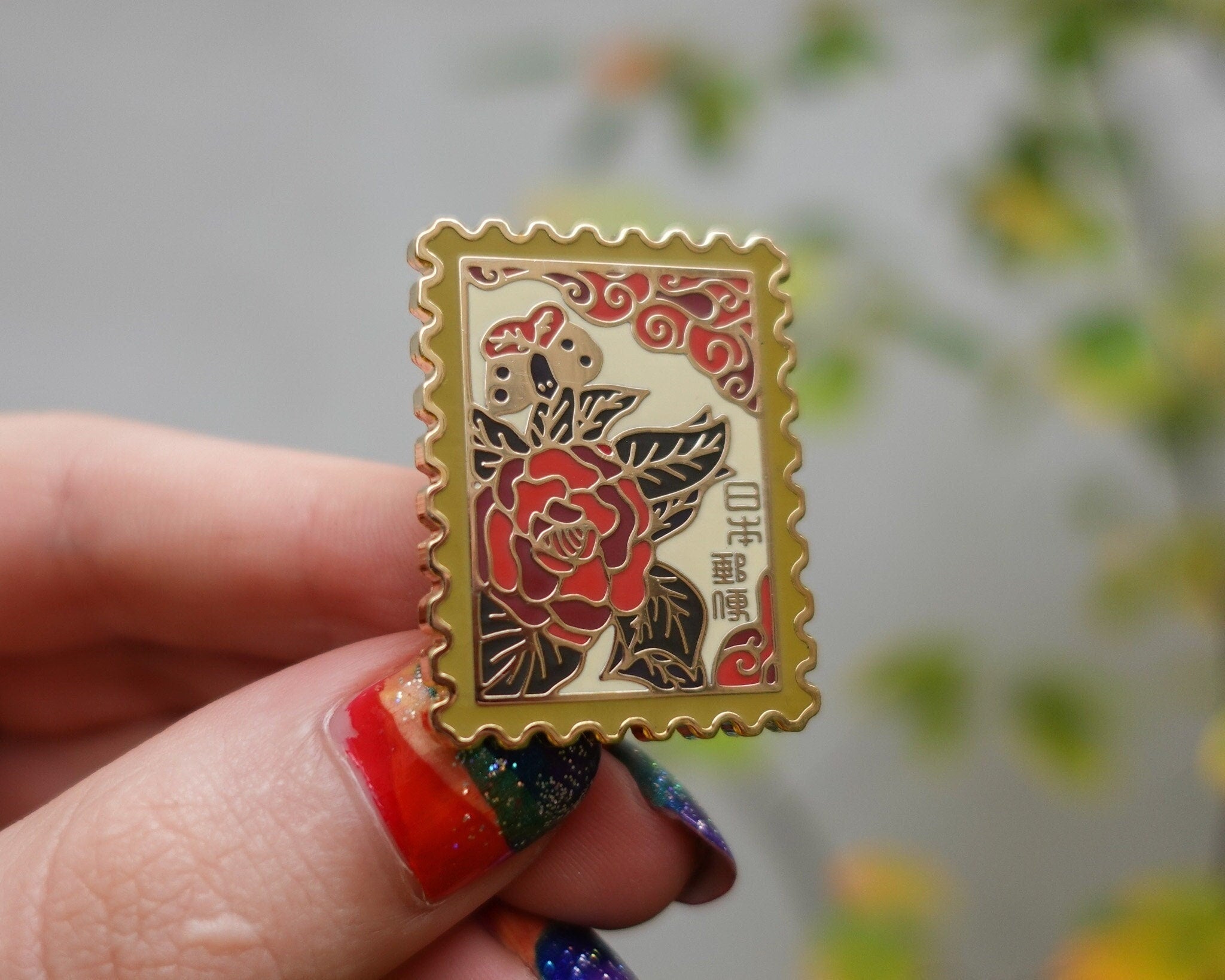kabujiro-hanafuda-stamps-vol-1-blind-bag-emaille-pin image 6
