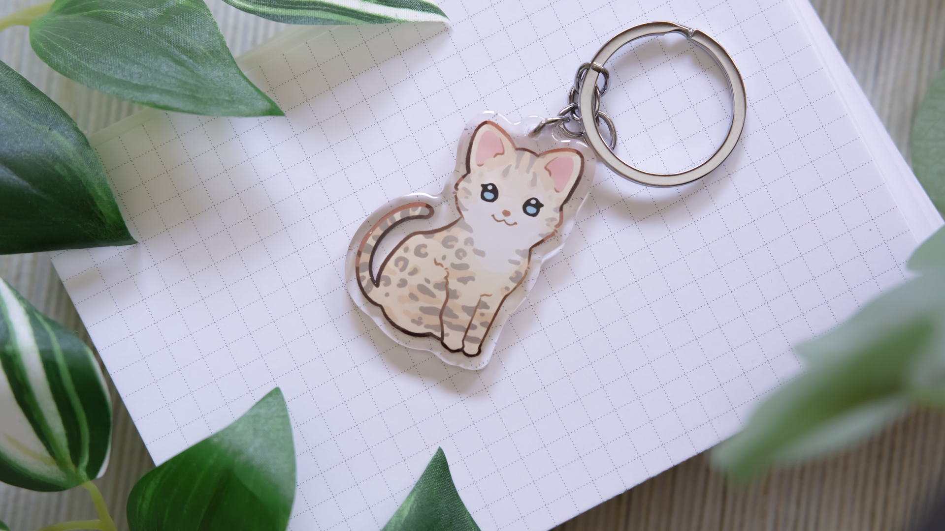 miamouz-katzen-acryl-schl-sselanh-nger-bengal-red-5cm image 3