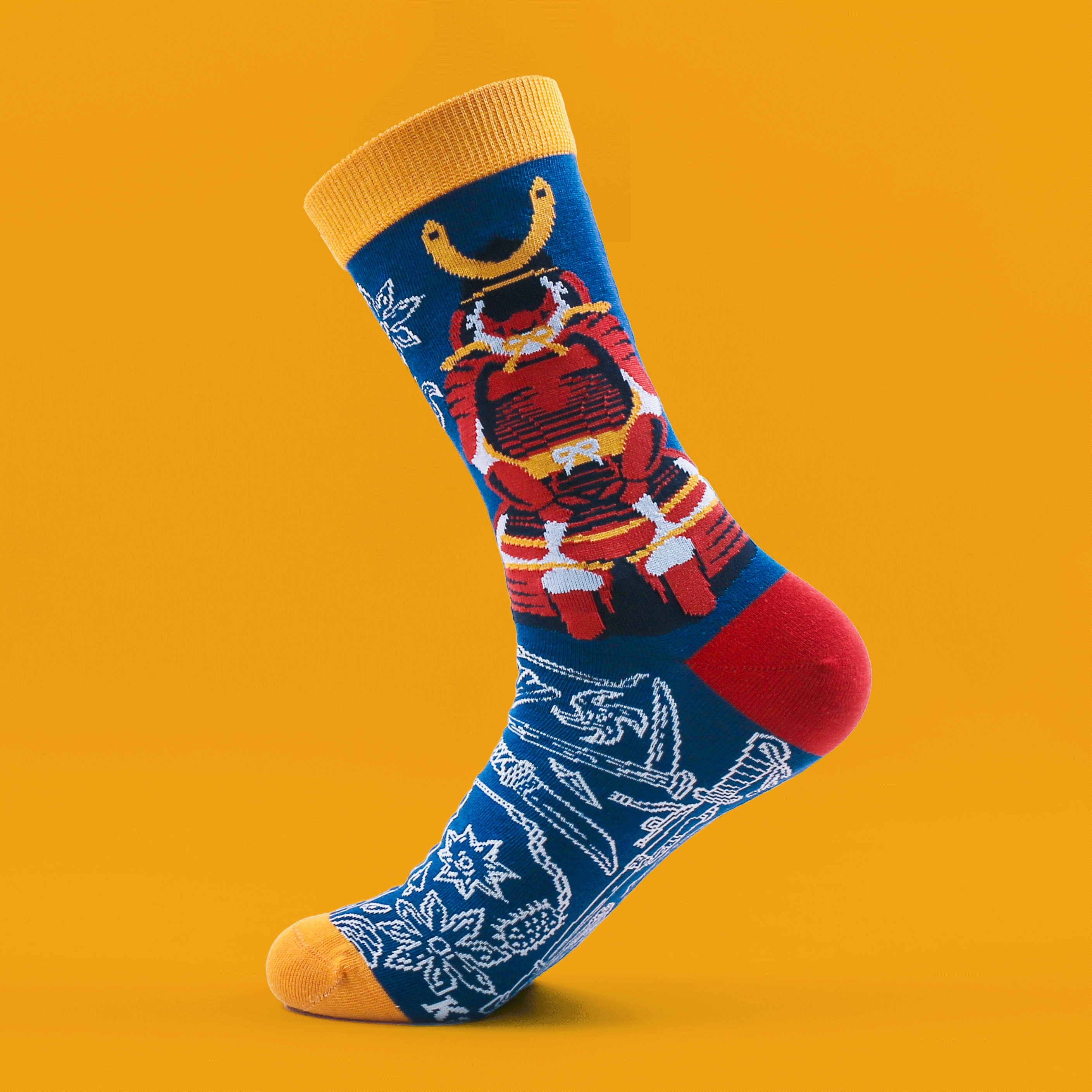 kabujiro-samurai-armour-art-socks-socken-37-43-baumwolle image 1