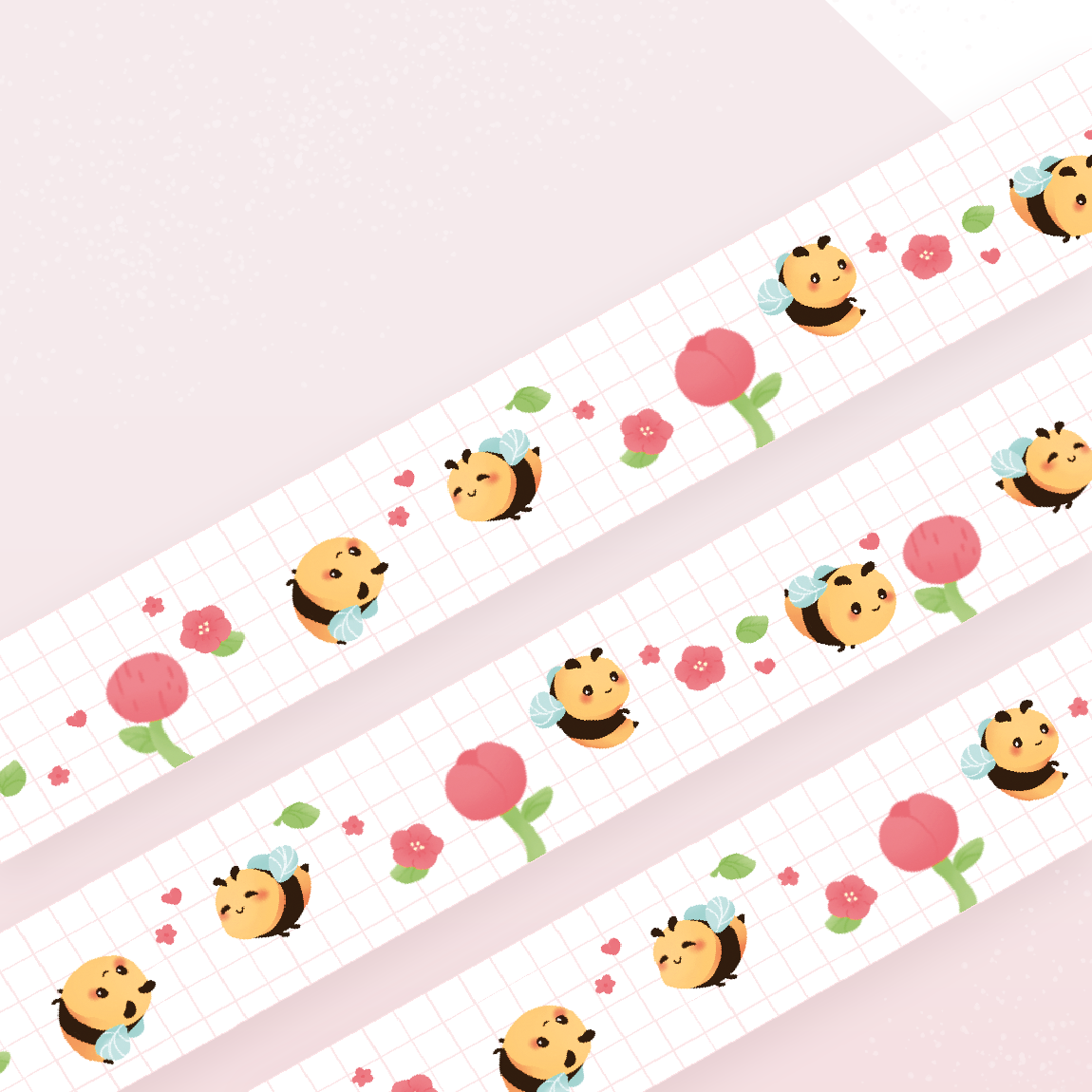 miamouz-bee-happy-washi-tape-sample-10m-x-15mm-biene image 5
