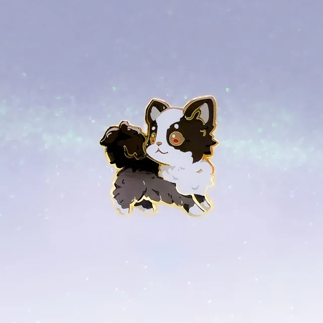 miamouz-chihuahua-schwarz-wei-emaille-pin-normal image 1