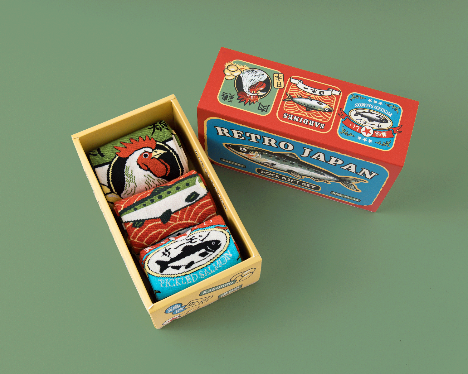 kabujiro-socks-retro-japan-socken-geschenkbox-baumwolle-37-43 image 1