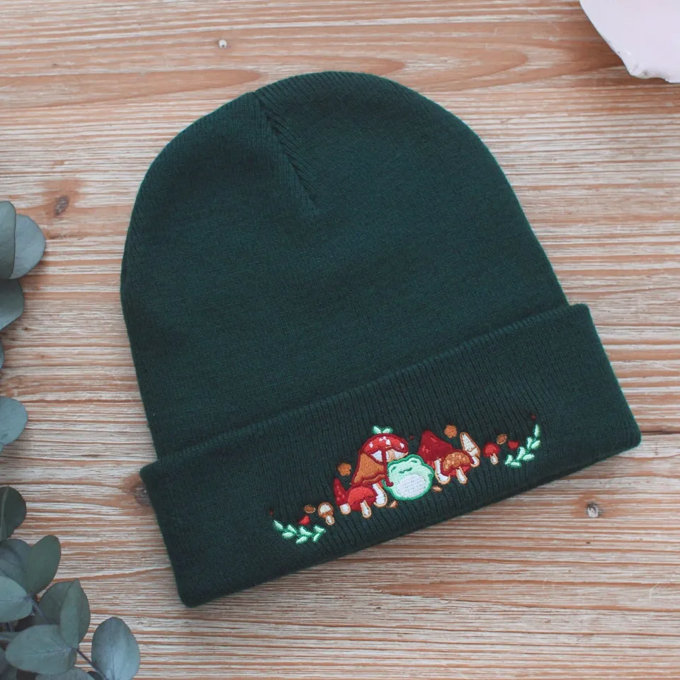 miamouz-beanies-cozy-autumn-vibes-frog-m-tze-dunkelgr-n image 1