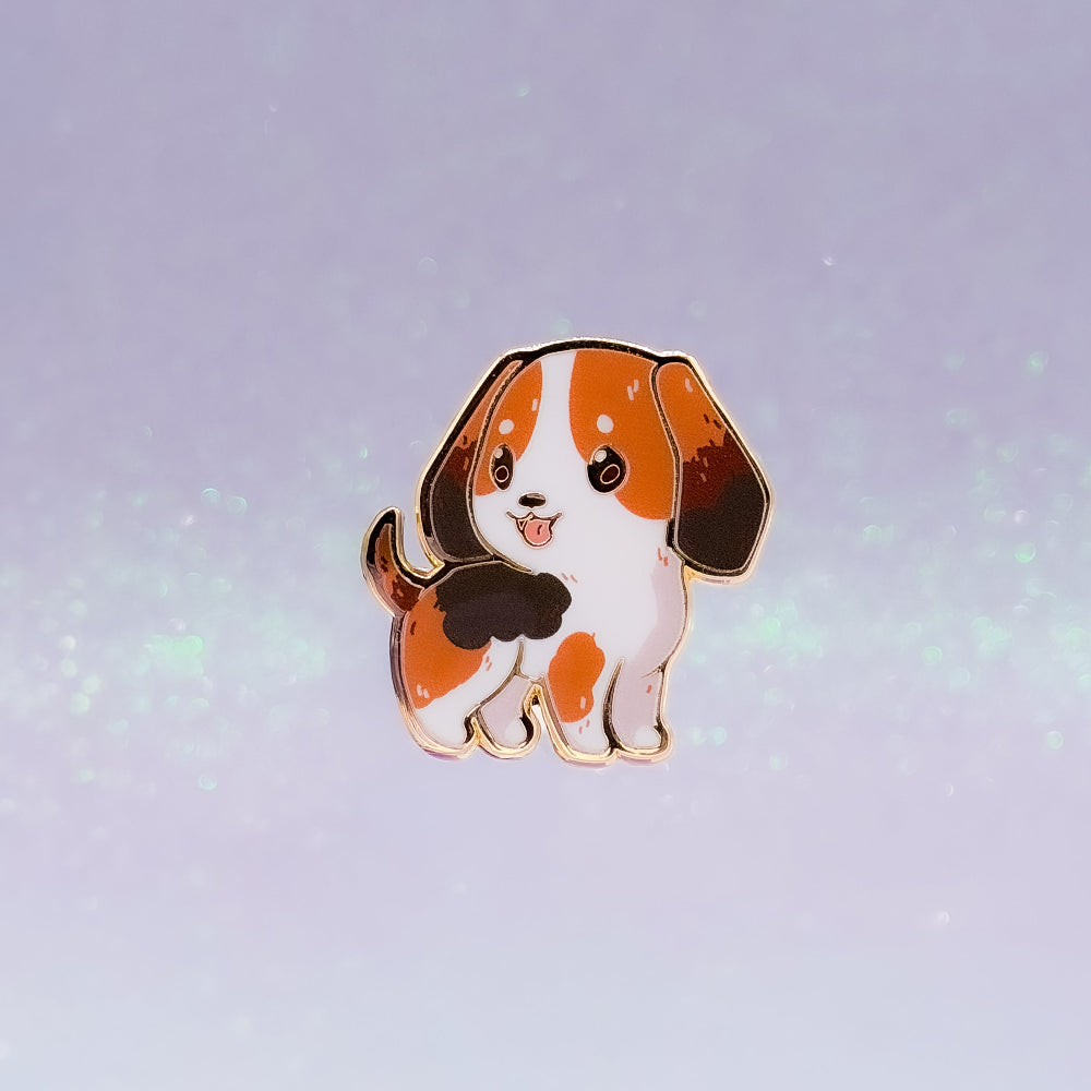 miamouz-beagle-emaille-pin-hund-29mm-gold-normal-quality image 1