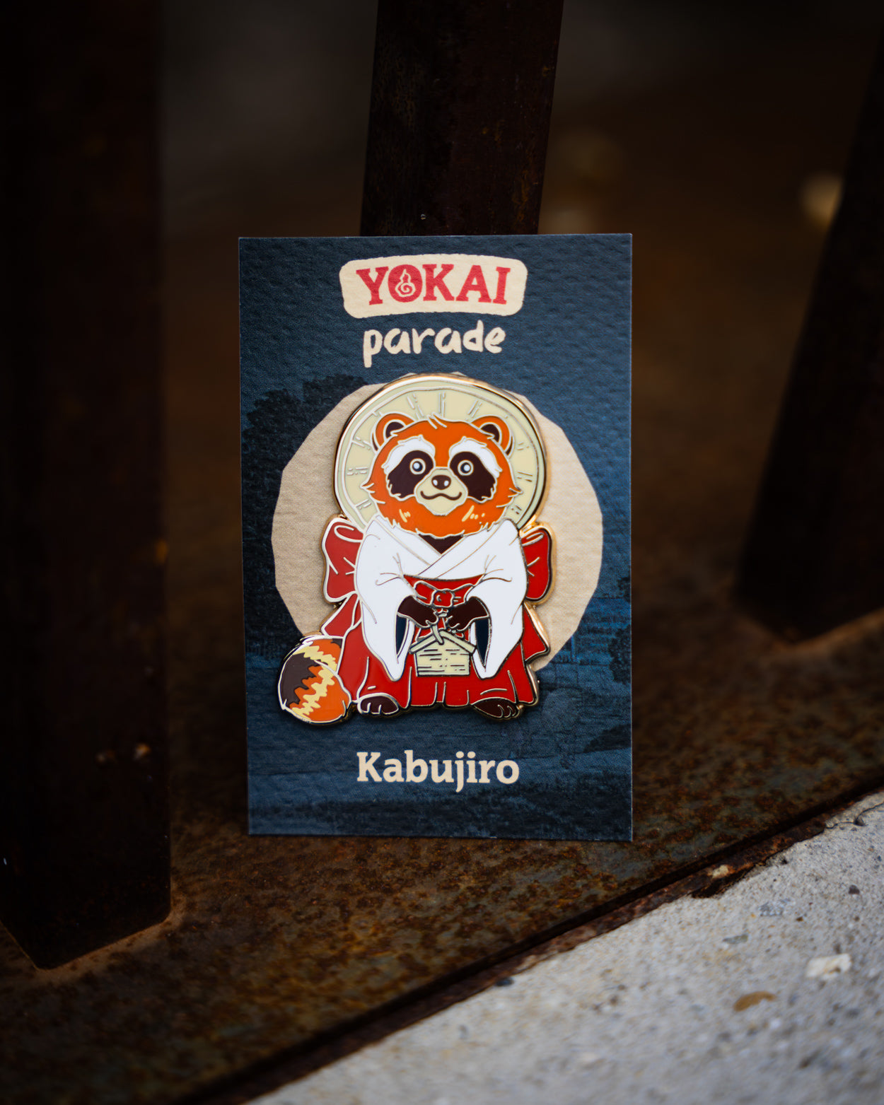 kabujiro-enamel-pins-tanuki-yokai-parade-emaille-pin image 2