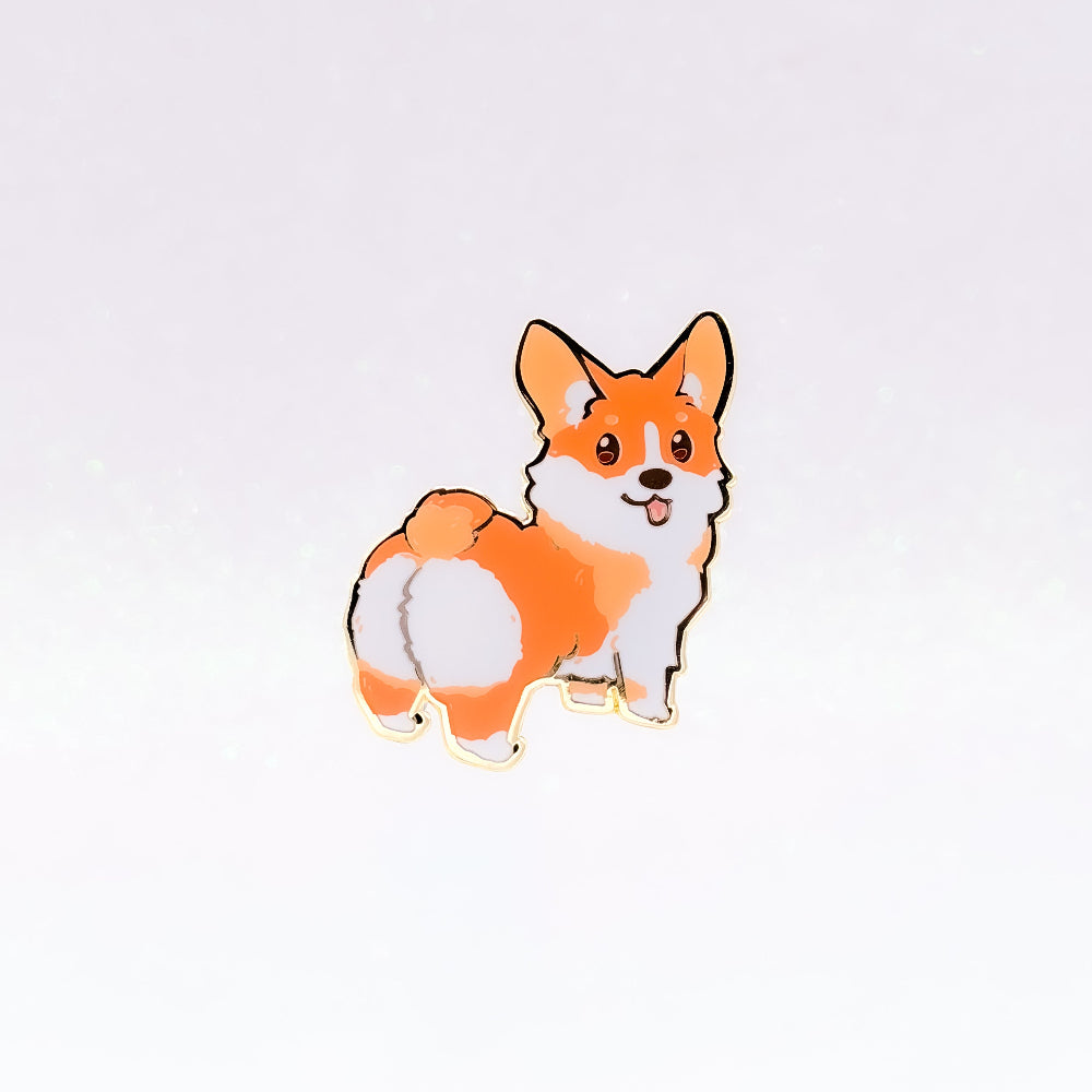 miamouz-corgi-red-emaille-pin-hund-rot-33-x-42-mm image 1