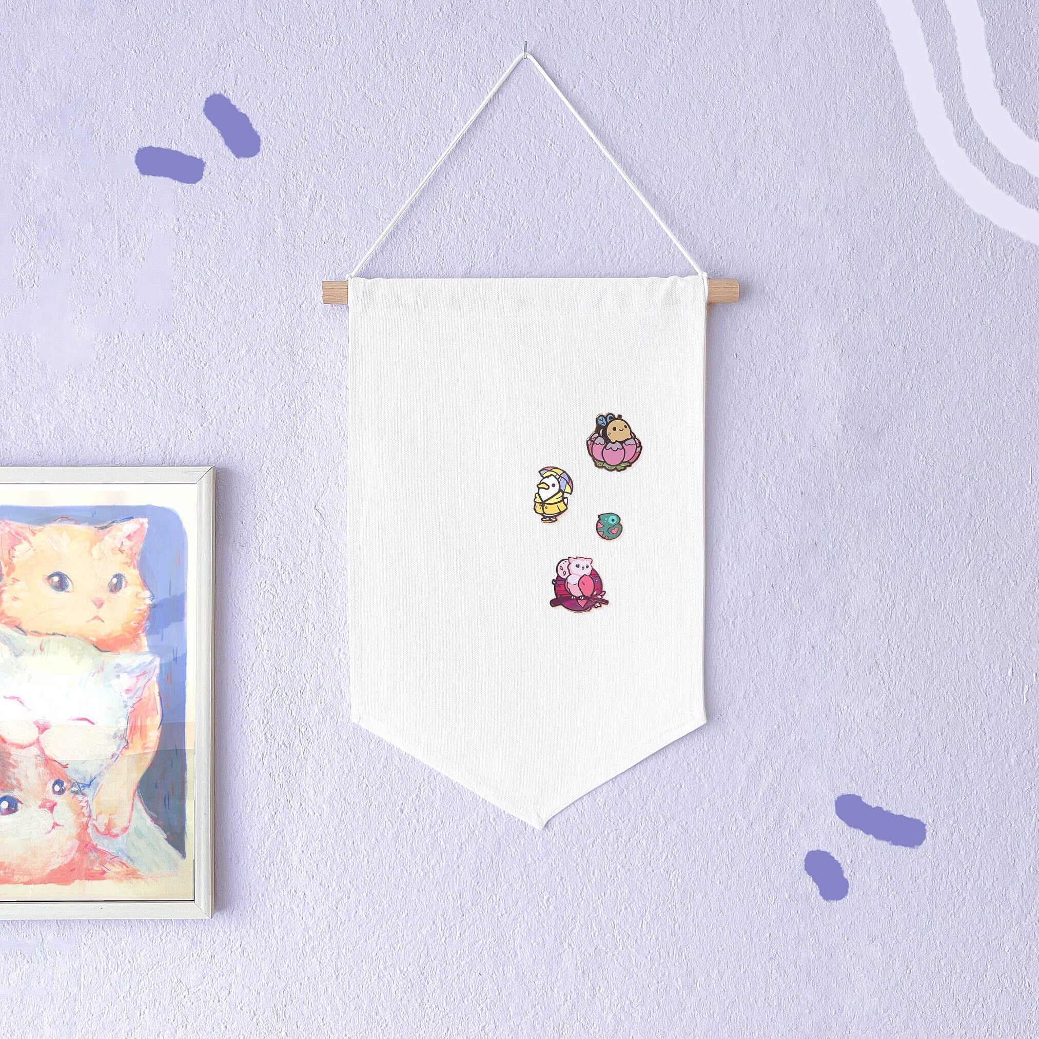 miamouz-pin-banner-wei-baumwolle-klein-12x10cm-handmade image 5