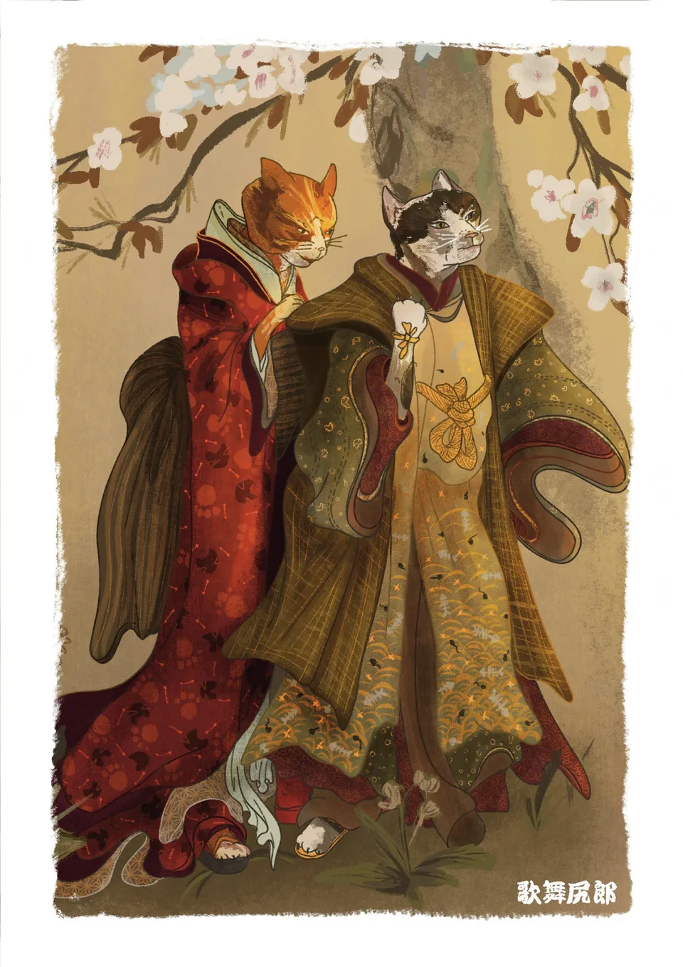 kabujiro-neko-postkarte-japanische-katzen-a6 image 1