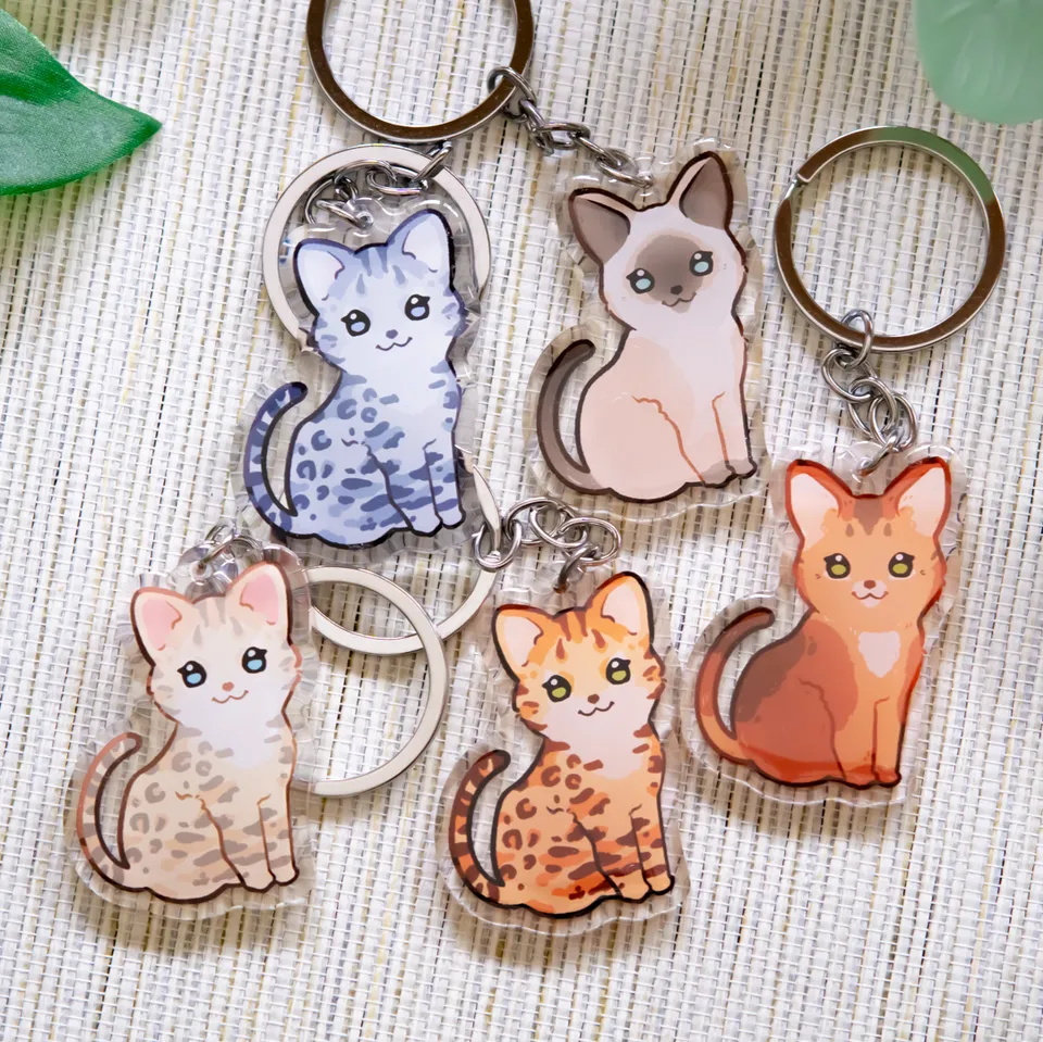 miamouz-katzen-acryl-schl-sselanh-nger-bengal-red-5cm image 1