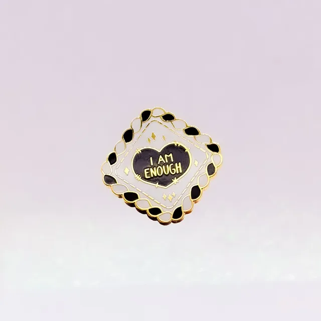 miamouz-enamel-pins-i-am-enough-pin-41mm-gold image 1