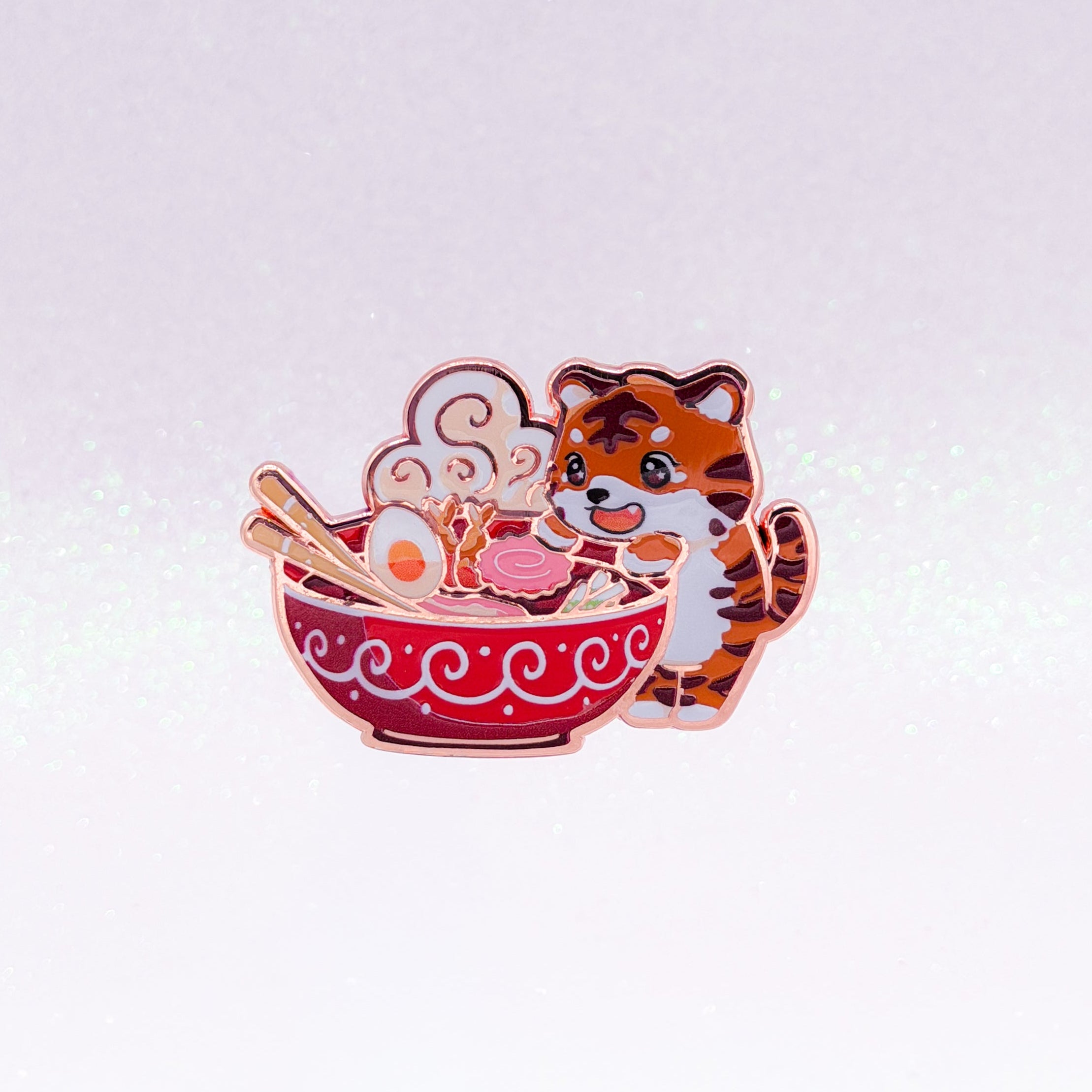 miamouz-ramen-tiger-emaille-pin-rosegold-normal image 1