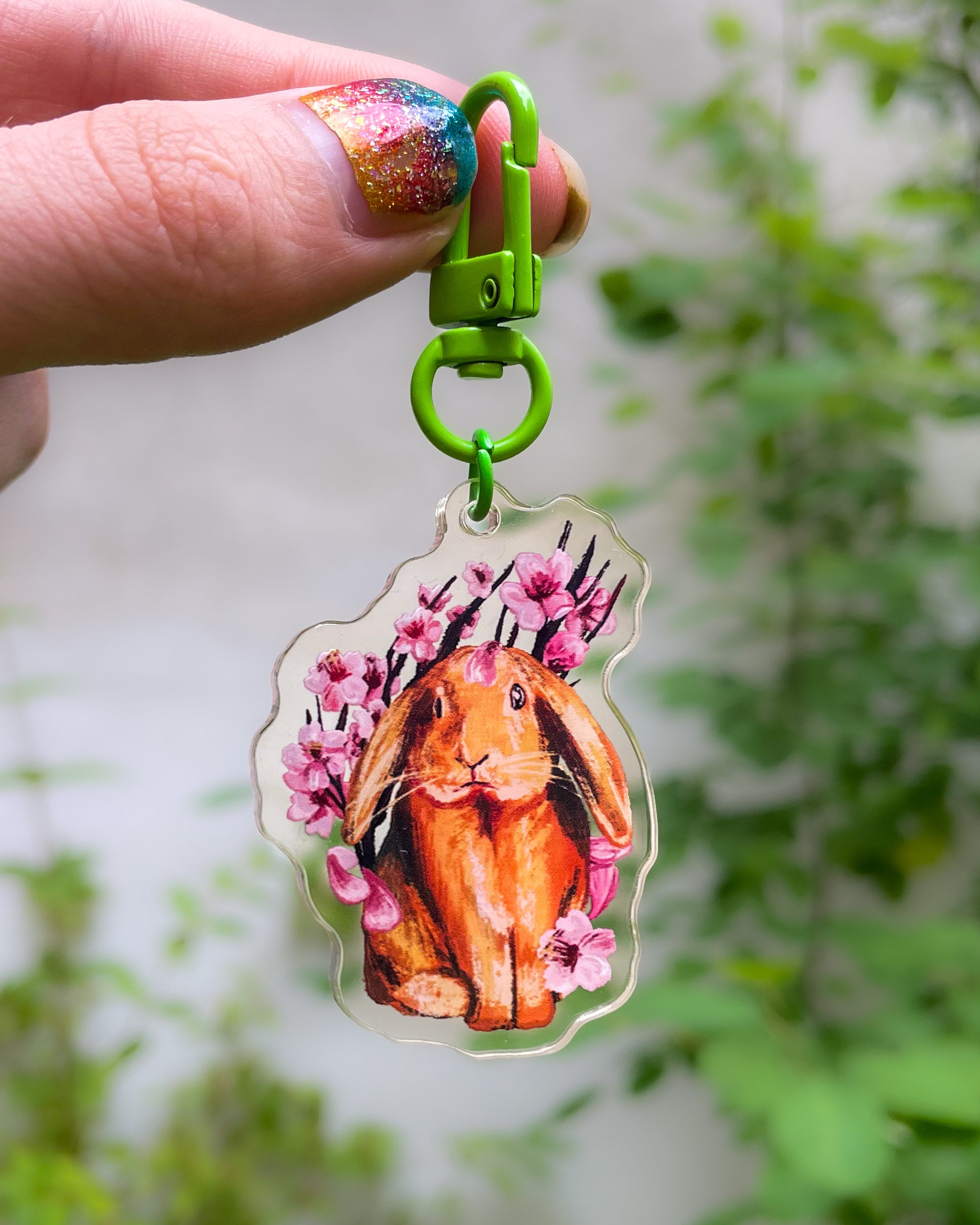 kabujiro-sakura-bunny-acryl-charm-gr-n-5-cm image 1