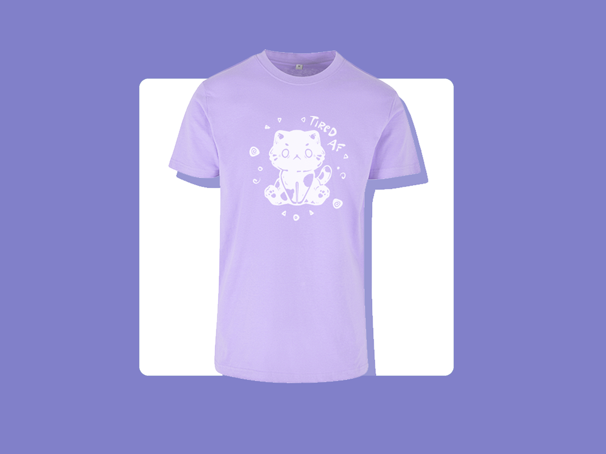 miamouz-tired-af-cat-t-shirt-unisex-baumwolle image 3