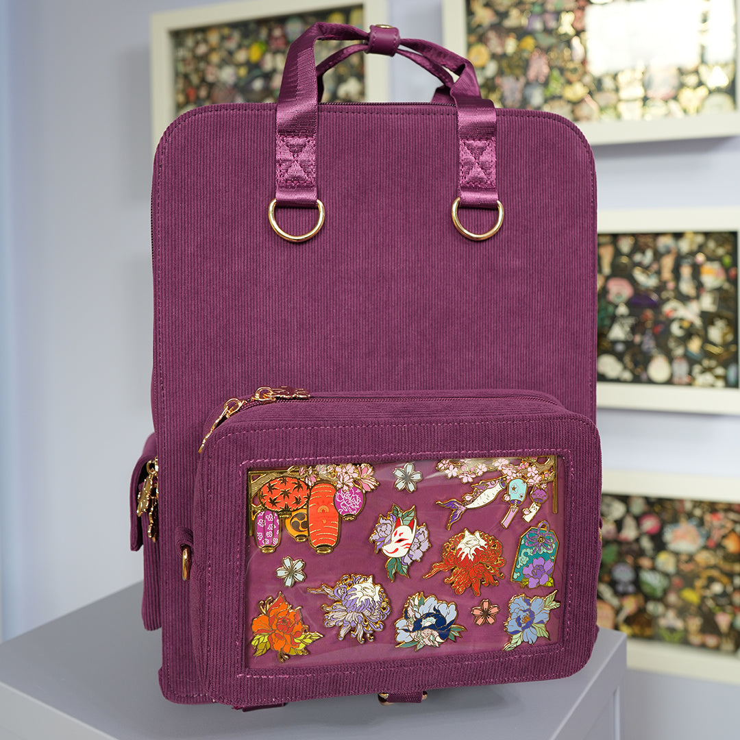 katzenjammerpins-ita-bag-rucksack-berry-front-pocket-silber image 2
