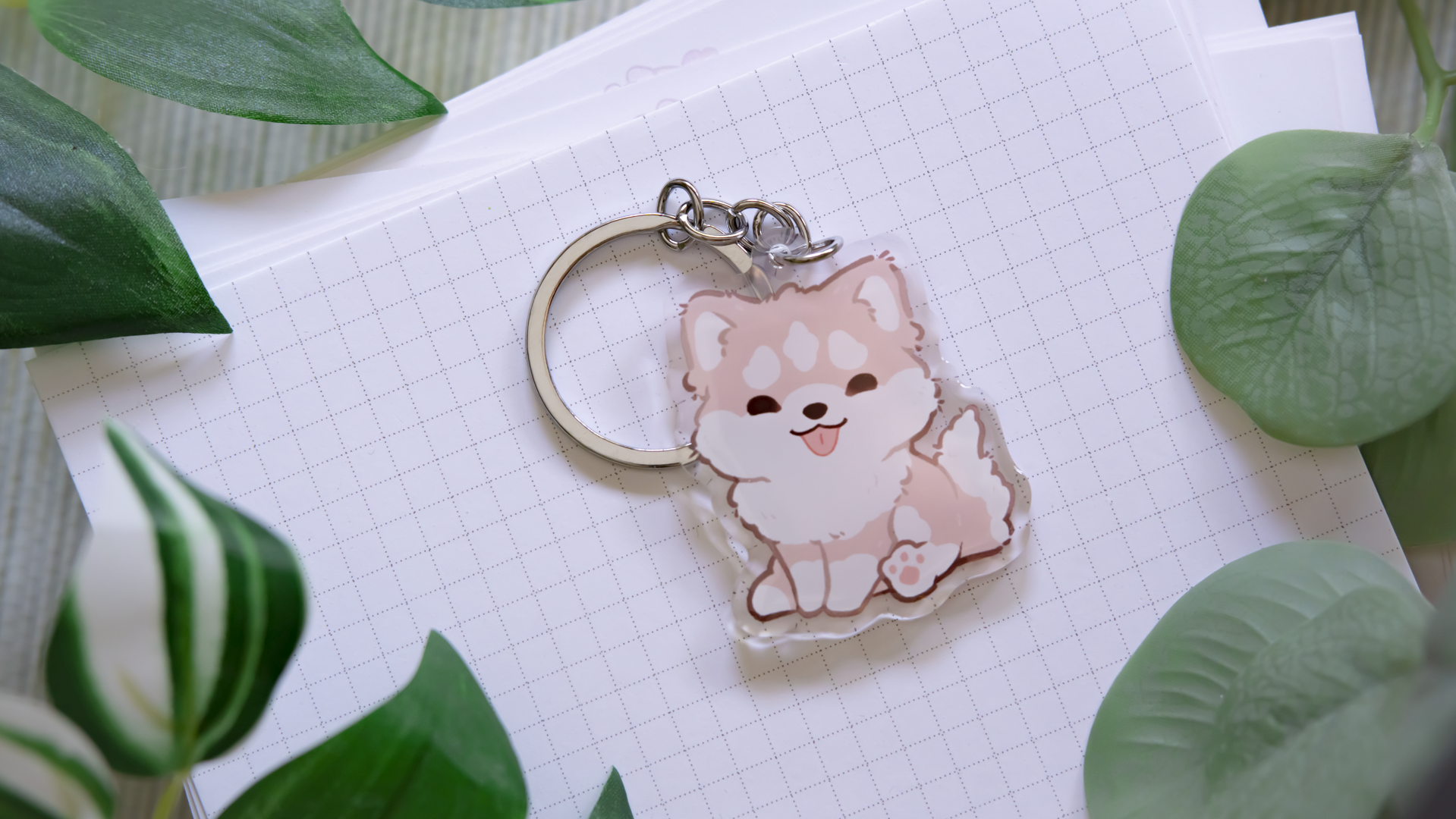 miamouz-husky-schl-sselanh-nger-acryl-schwarz-wei-5cm image 4