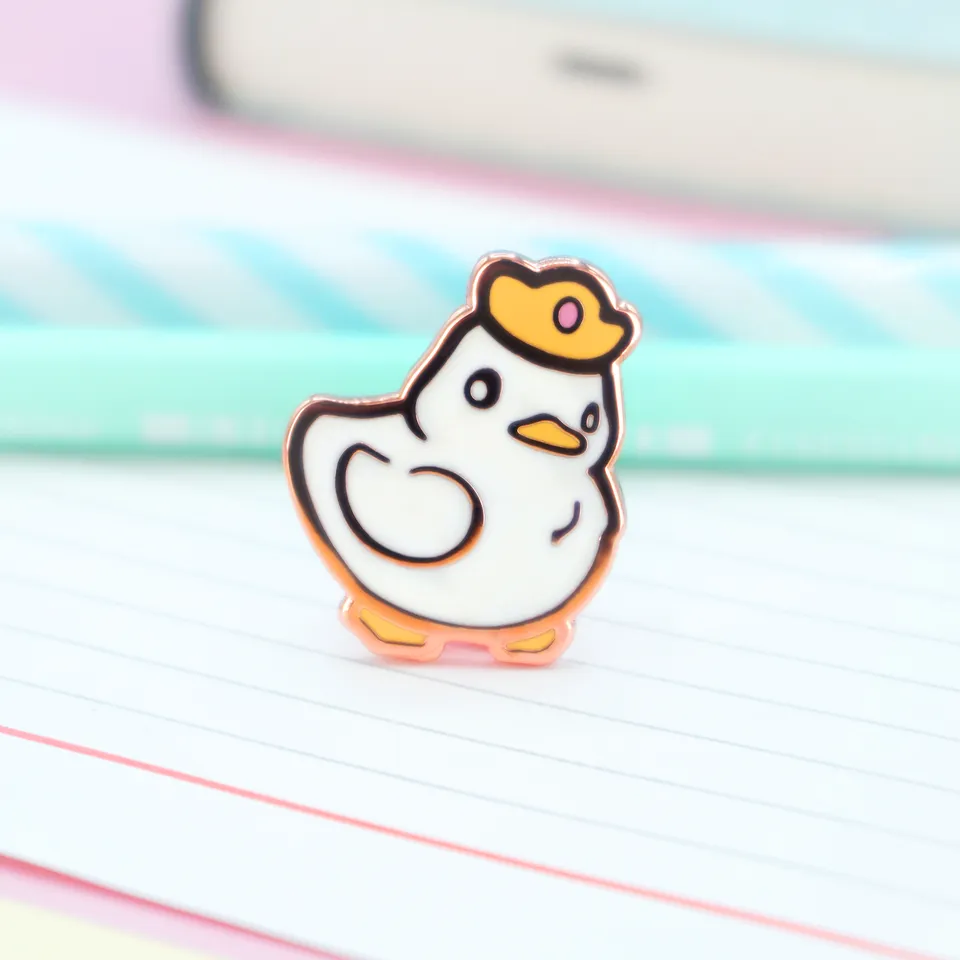 miamouz-king-queen-duck-enamel-pin-ente-hard-emaille-20mm image 1