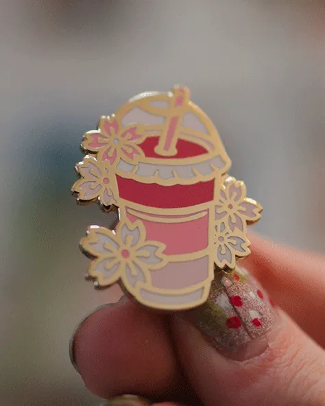 kabujiro-boba-bliss-sakura-enamel-pin-bubble-tea-37-mm image 1