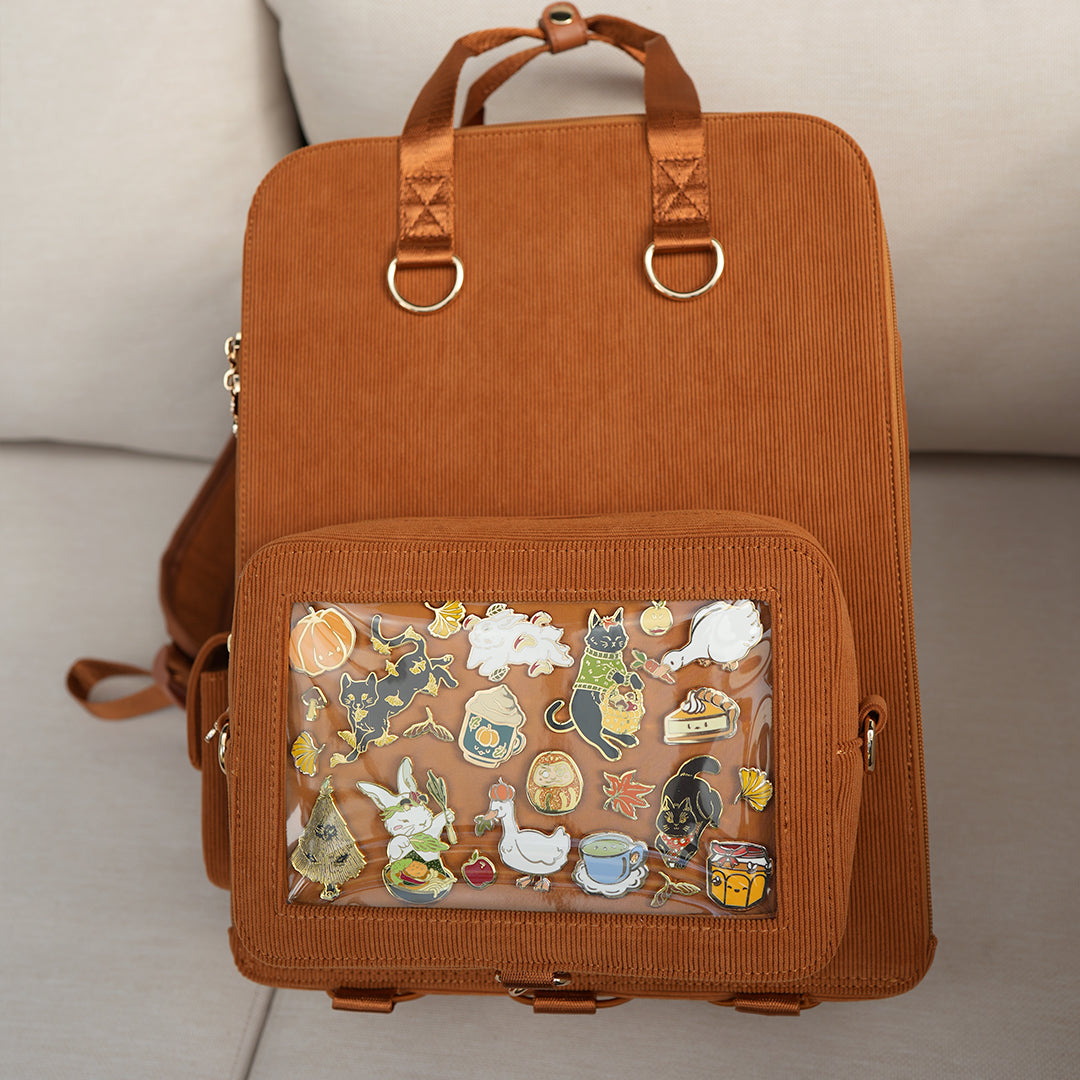 katzenjammerpins-ita-bag-rucksack-mustard-gold-hardware image 3