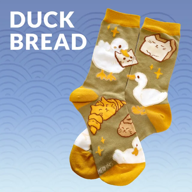 katzenjammerpins-socks-duck-bread-socken-duck-bread-baumwolle image 1