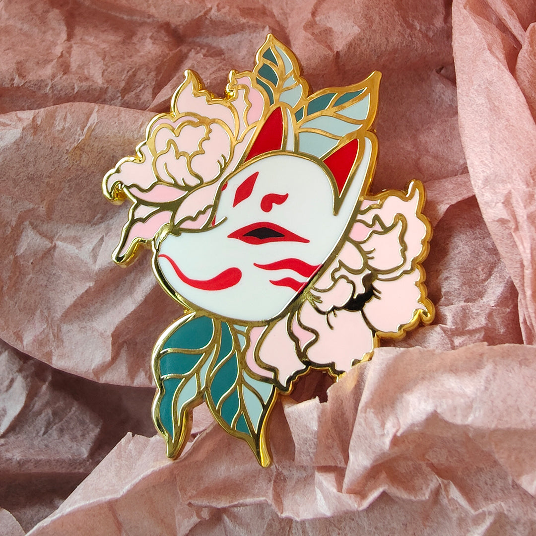 katzenjammerpins-kitsune-blossom-pink-emaille-pin-rosa-gold image 6