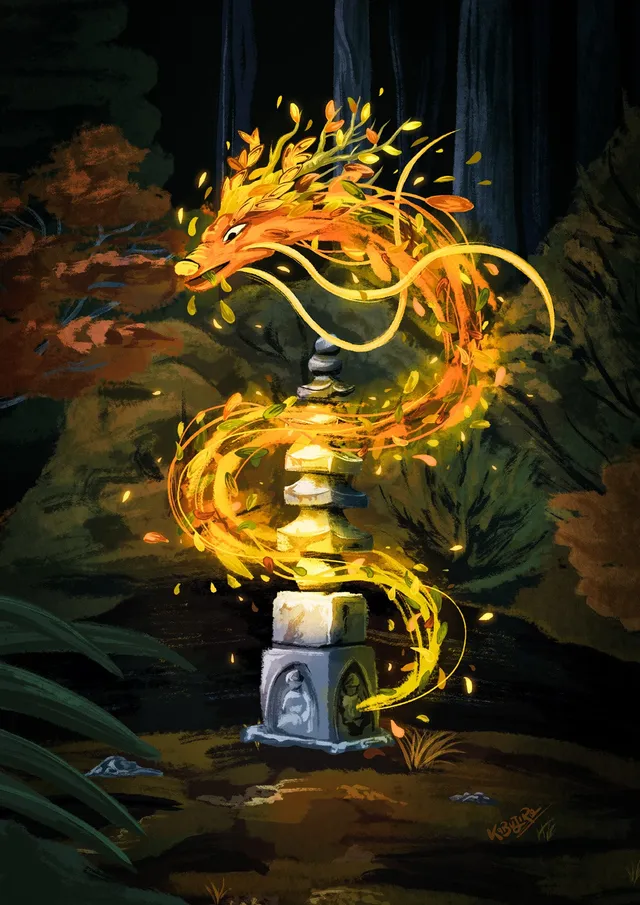 kabujiro-prints-elemental-dragon-air-kunstdruck-a6 image 1