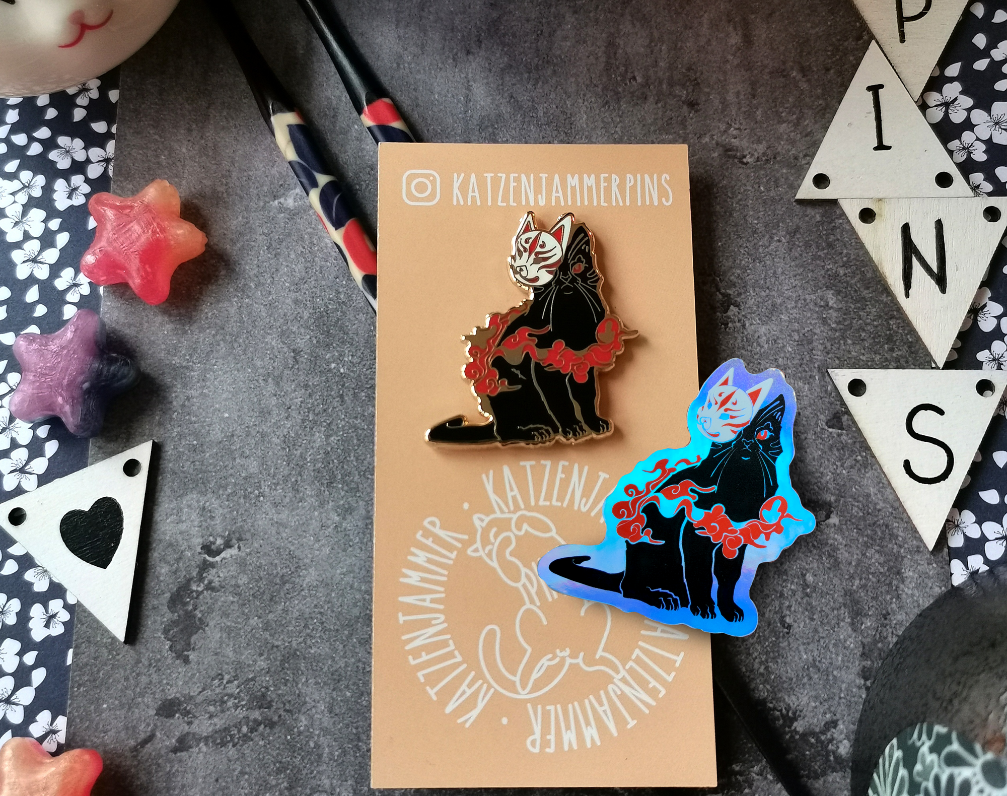 katzenjammerpins-catsune-ninja-cat-emaille-pin-schwarz image 6