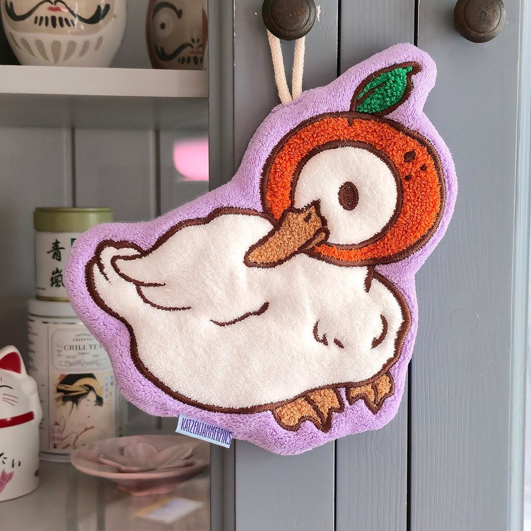 katzenjammerpins-mandarin-duck-handtuch-microfaser-ente-kawaii image 2