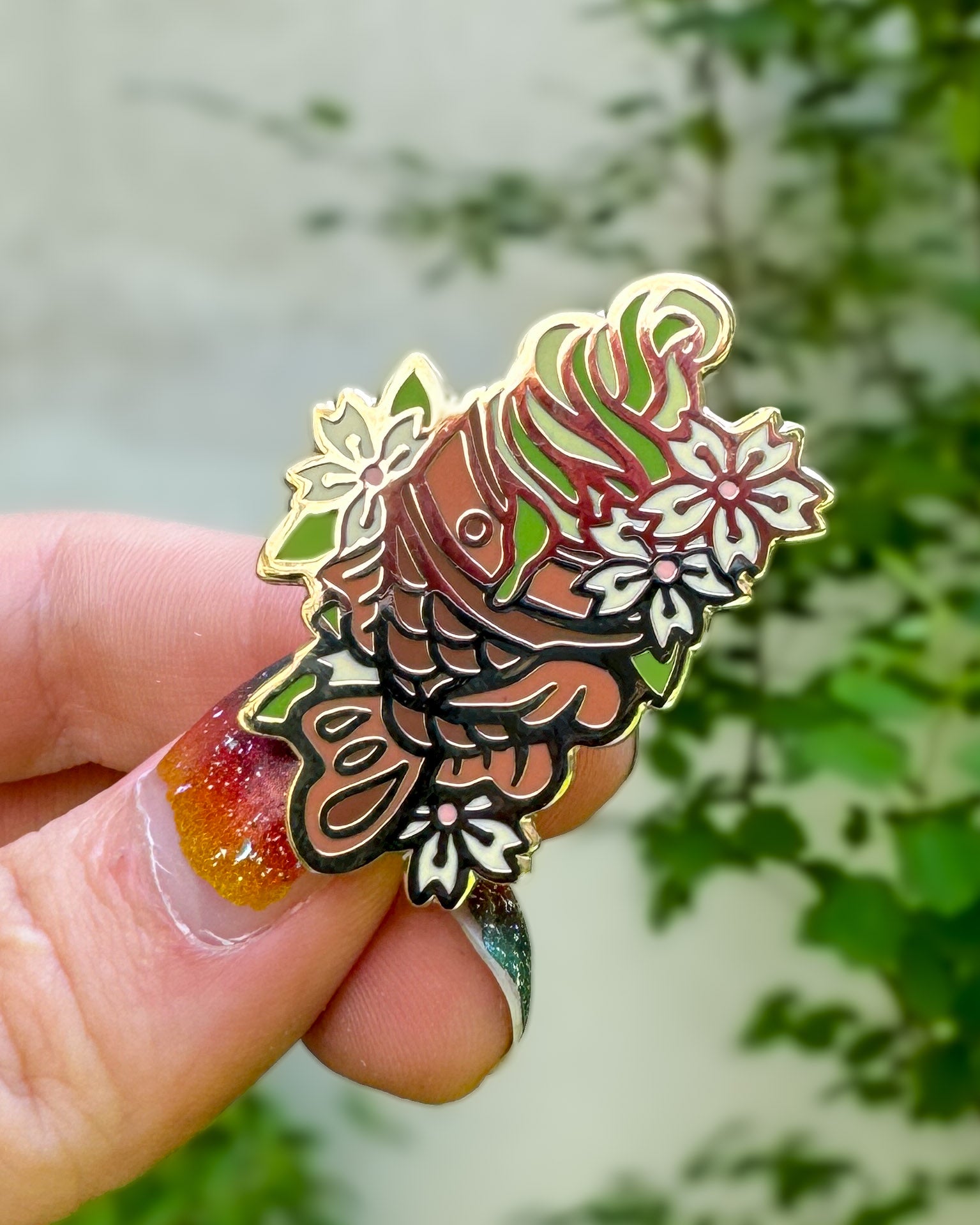 kabujiro-enamel-pins-taiyaki-ice-cream-matcha-pin-35mm image 2