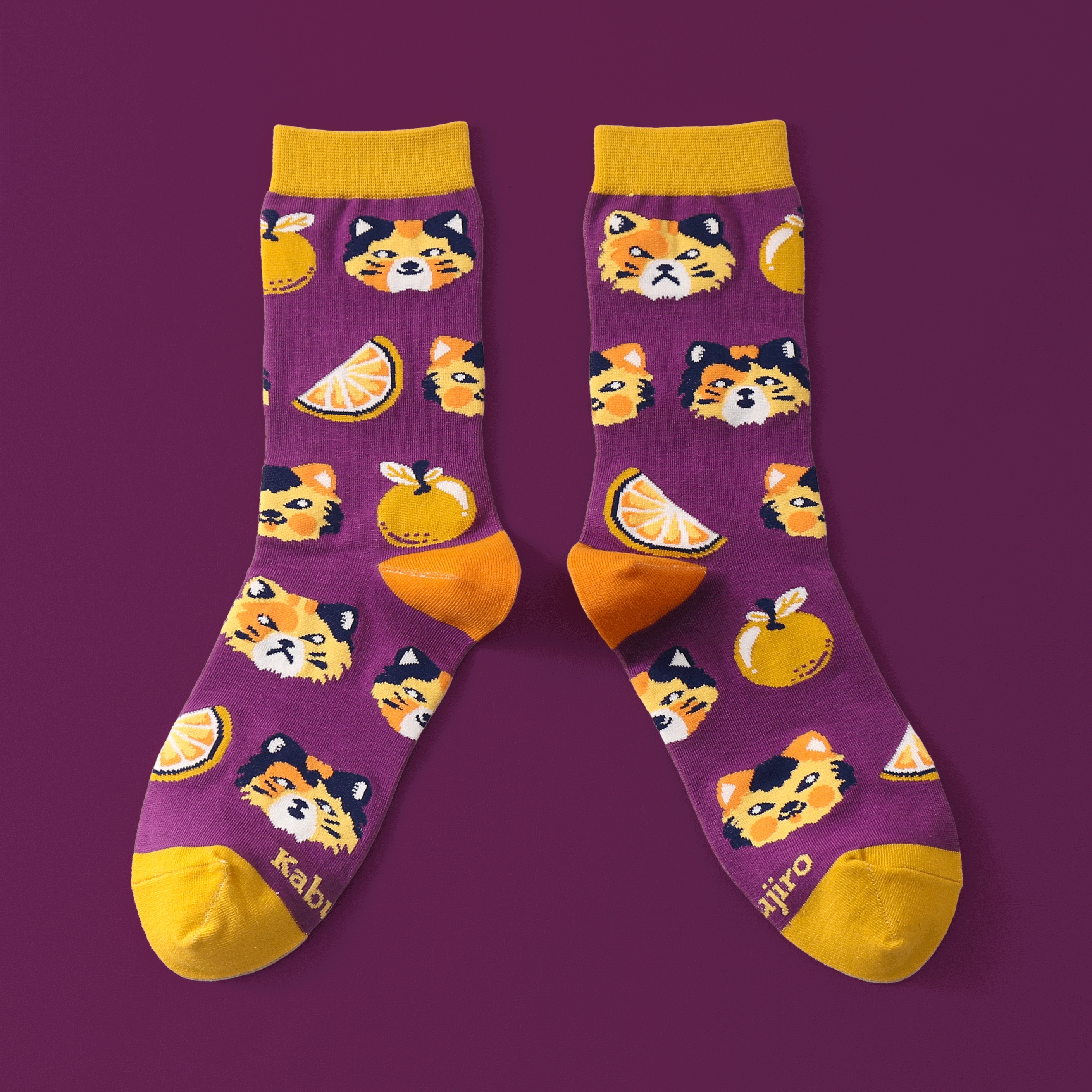 kabujiro-socks-citrus-cats-socken-baumwolle-37-43 image 1