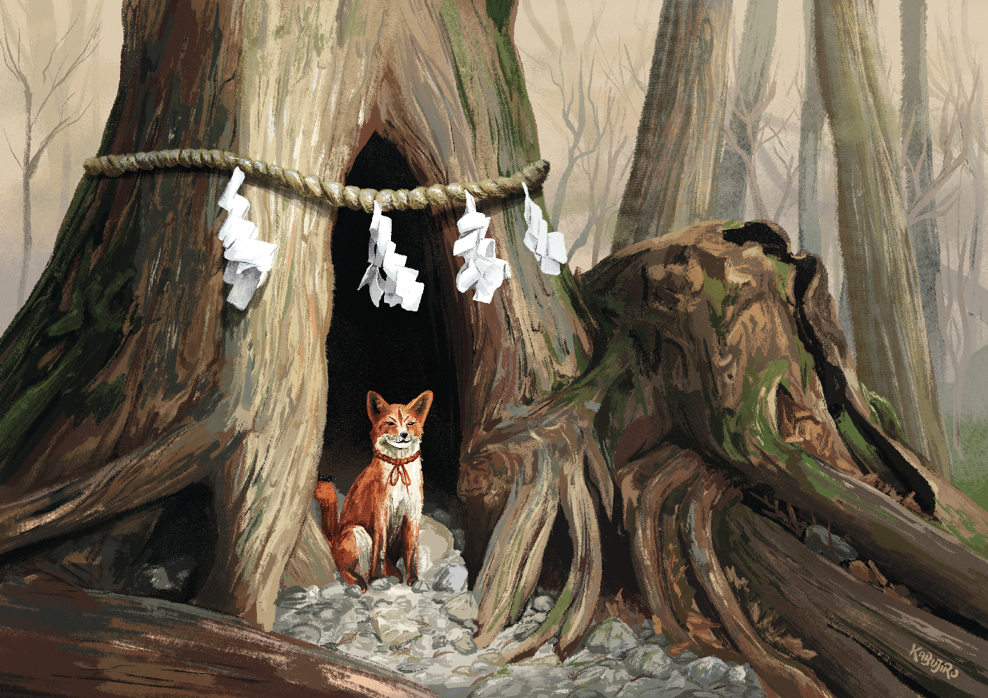 kabujiro-forest-fox-postkarte-fuchs-a6-300g image 1
