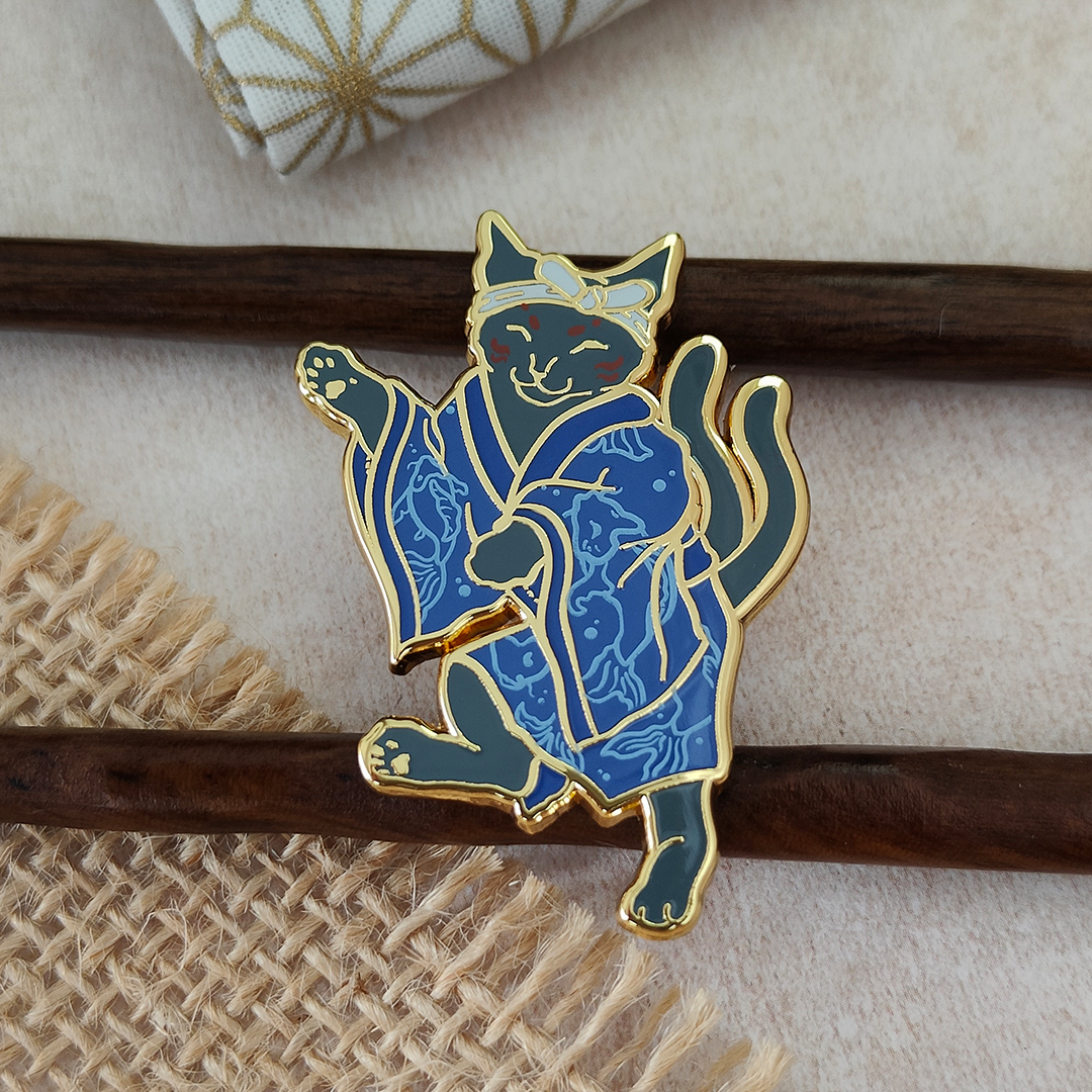 katzenjammerpins-hard-enamel-pins-nekomata-enamel-pin-white-katze image 3