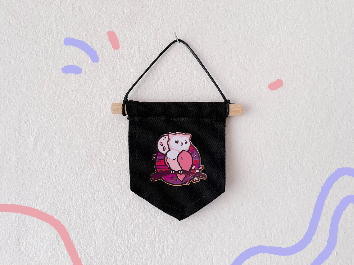 miamouz-pin-banner-l-21x30cm-schwarz-canvas-baumwolle image 2