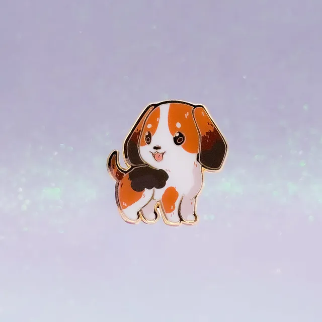 miamouz-beagle-emaille-pin-hund-29mm-gold-normal-quality image 1