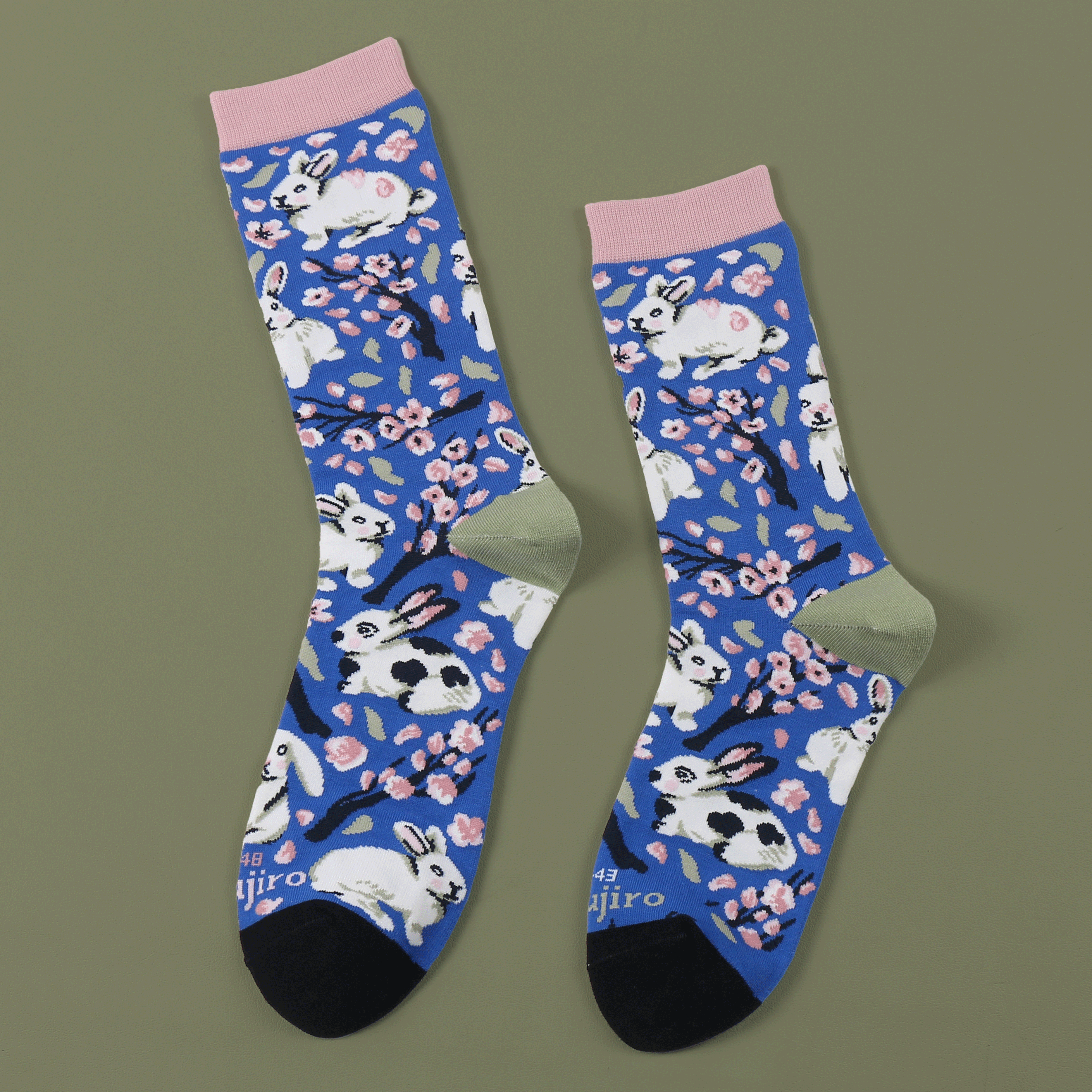kabujiro-sakura-bunnies-baumwoll-socken-37-43 image 4