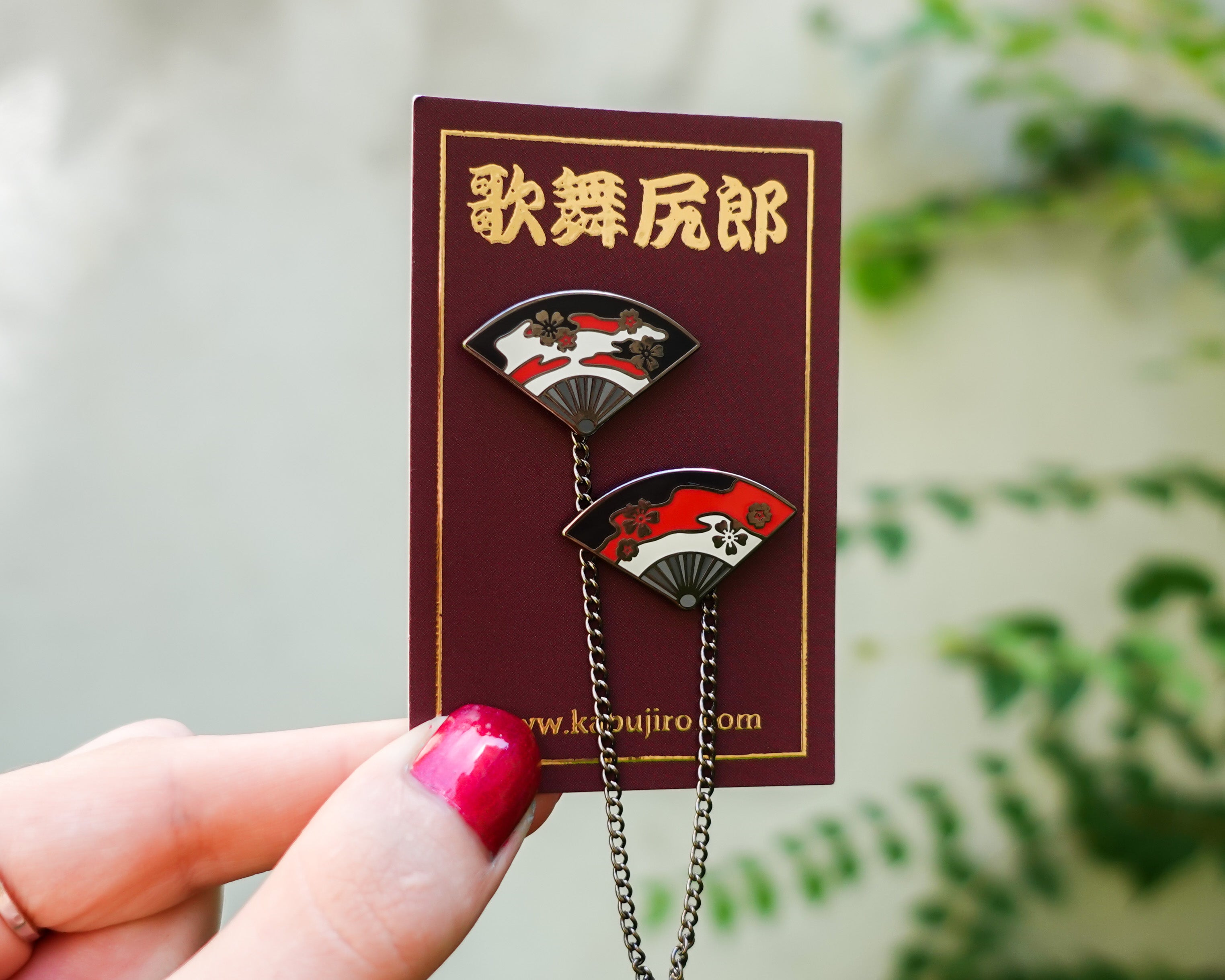 kabujiro-dance-fans-kragen-pin-set-3tlg-f-cher-mit-kette image 2