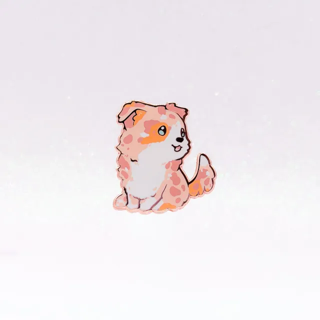 miamouz-australian-shepherd-emaille-pin-red-merle image 1