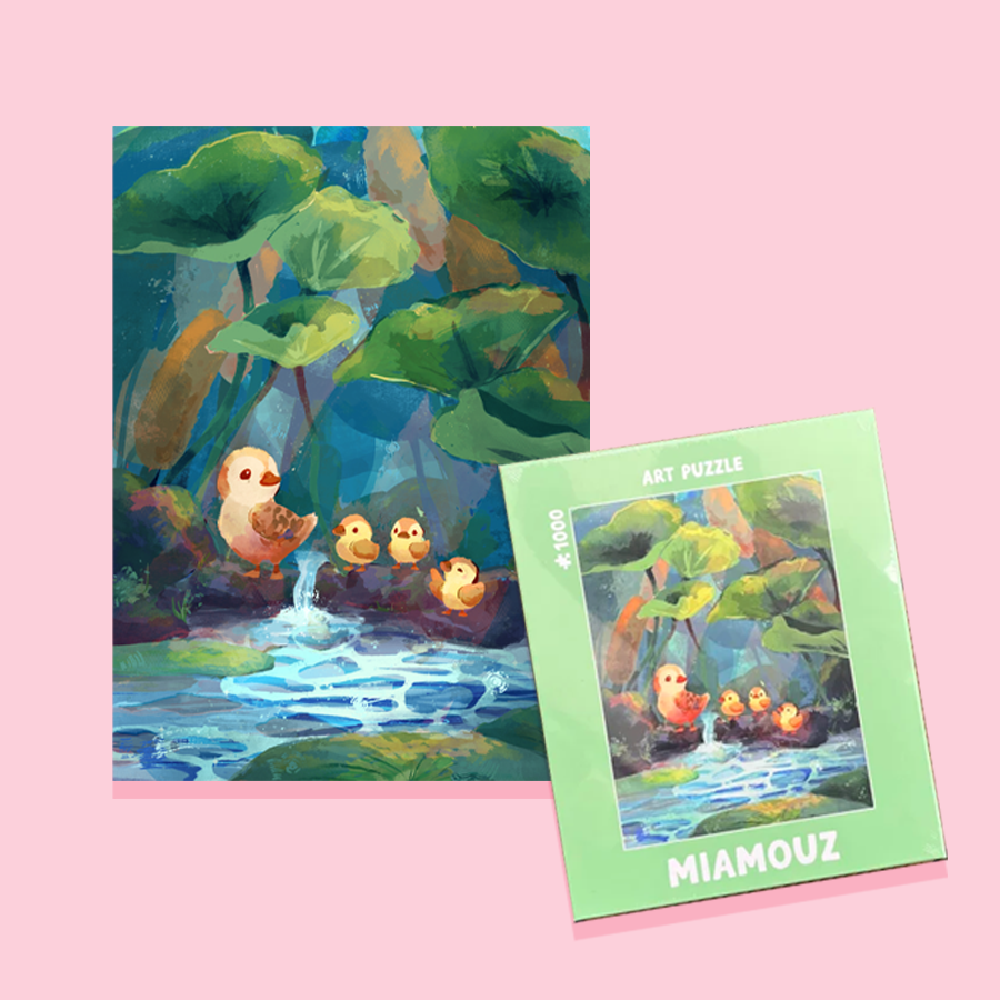 miamouz-duckling-adventure-puzzle-1000-teile-70x40-cm-enten image 2
