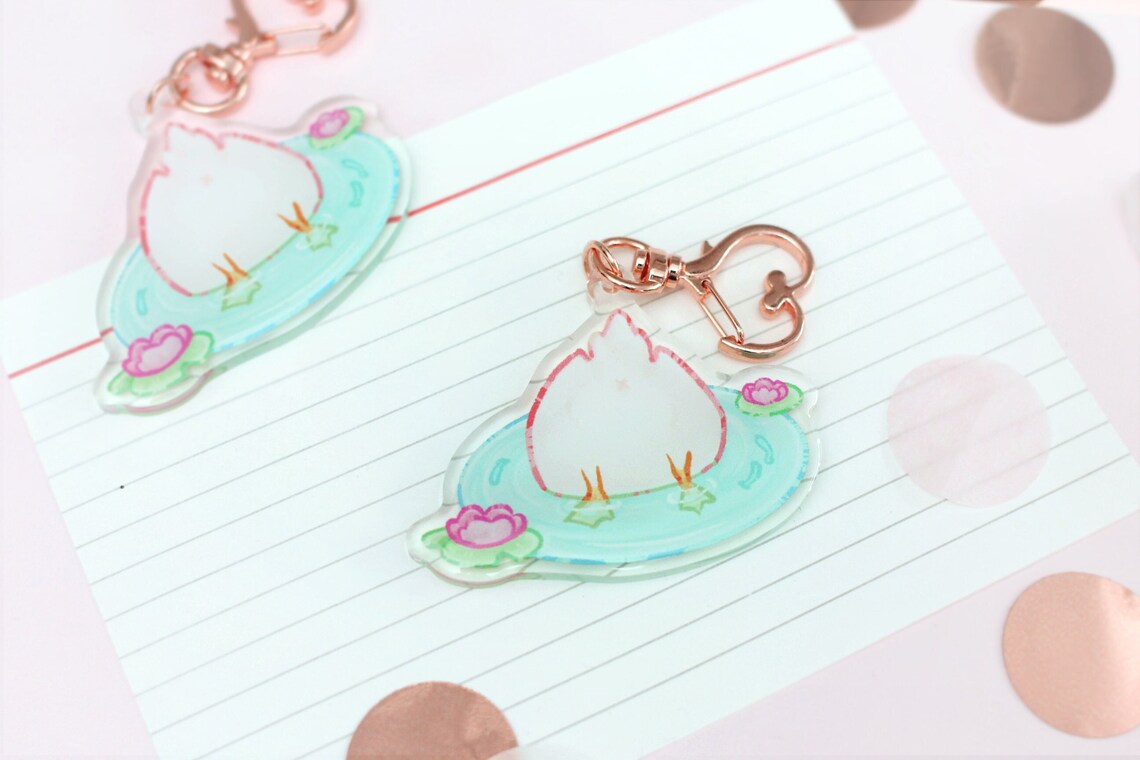 miamouz-duck-acryl-schl-sselanh-nger-herz-rosegold image 2