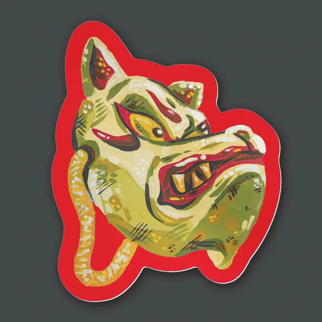 kabujiro-kitsune-mask-vinyl-sticker-wetterfest-89x73-mm image 1