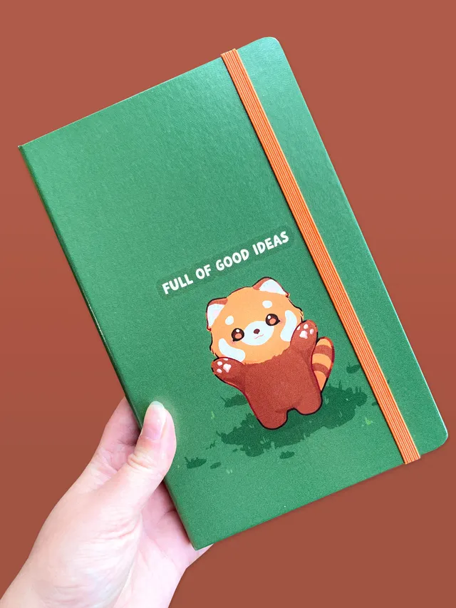 miamouz-full-of-good-ideas-red-panda-notizbuch-a5-liniert image 1