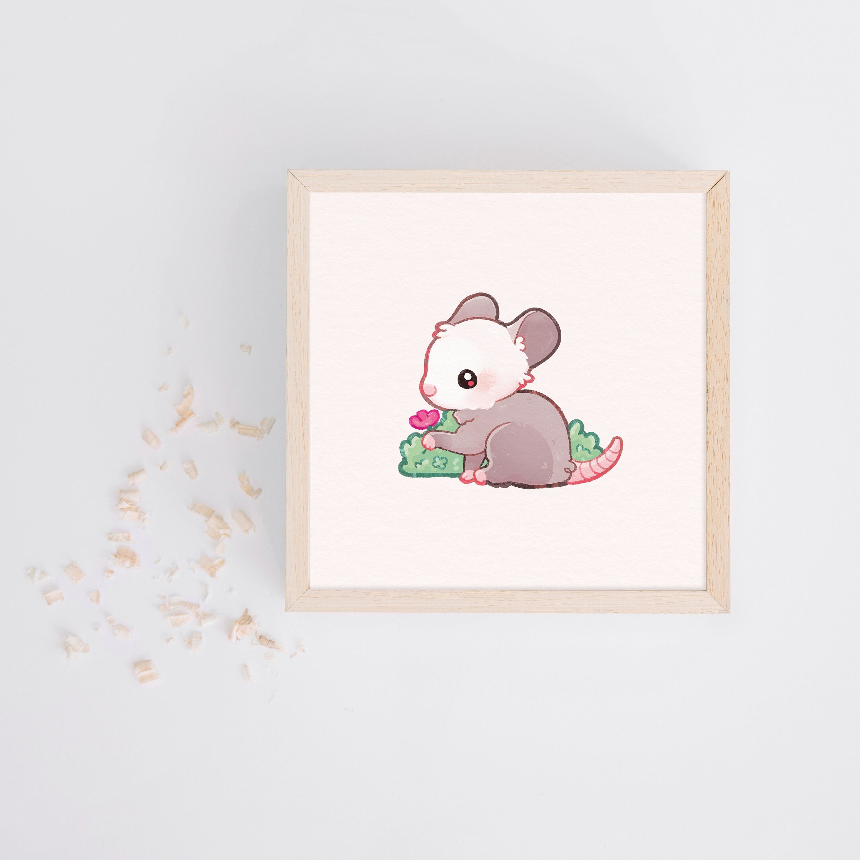 miamouz-opossum-15x15-artprint-pastell-14-8-cm-kinderzimmer image 1