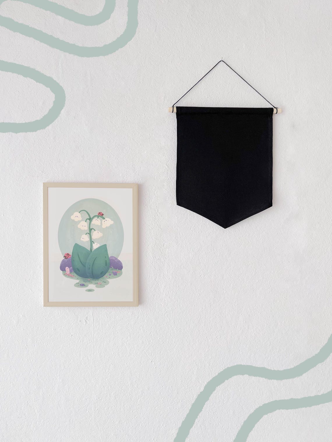 miamouz-pin-banner-l-21x30cm-schwarz-canvas-baumwolle image 5