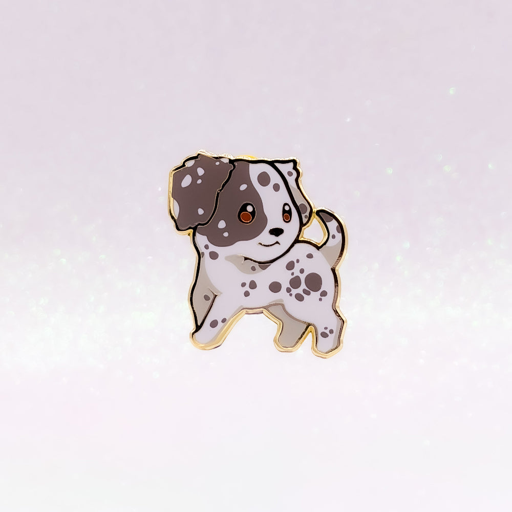 miamouz-dalmatian-black-dotted-emaille-pin-hund-schwarz-31-mm image 1