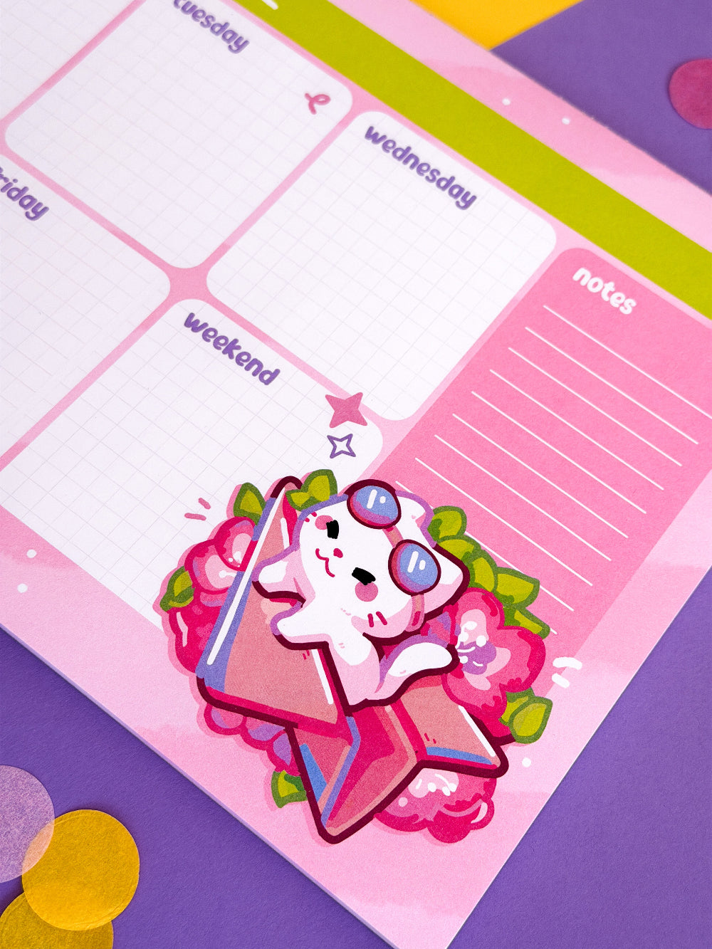 miamouz-cat-adventures-weekly-planner-a4-notizblock-50-seiten image 2