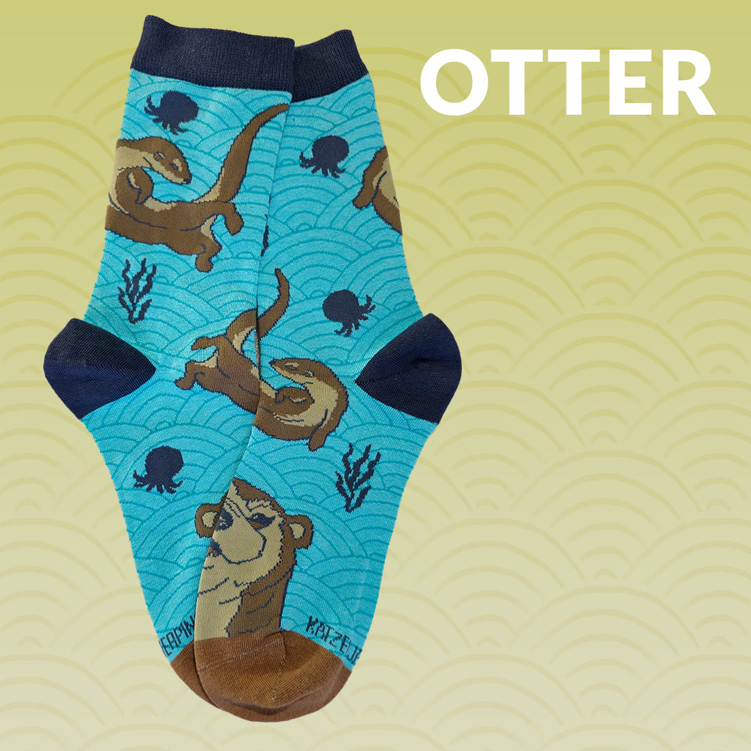 katzenjammerpins-otter-art-socken-baumwolle-38-47 image 1